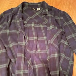 Warm flannel shirt women’s green